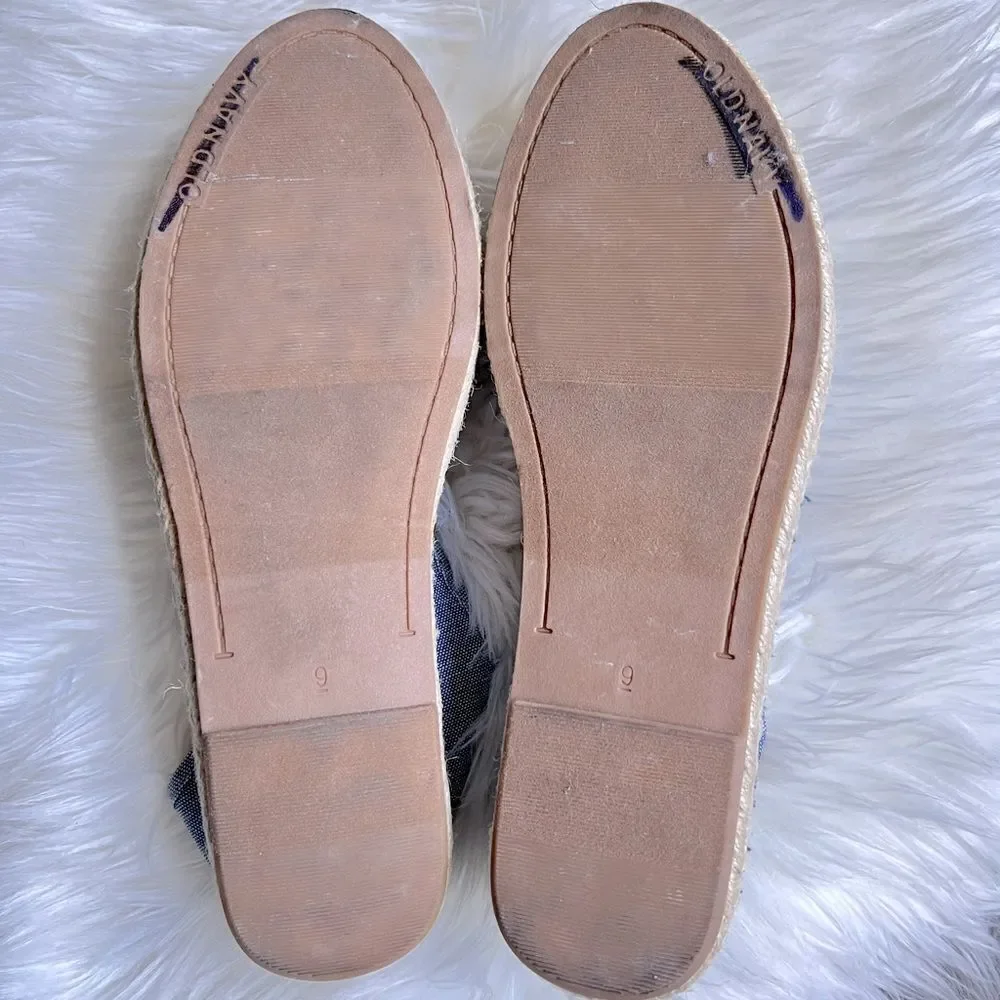 Old Navy chambray espadrilles slip on